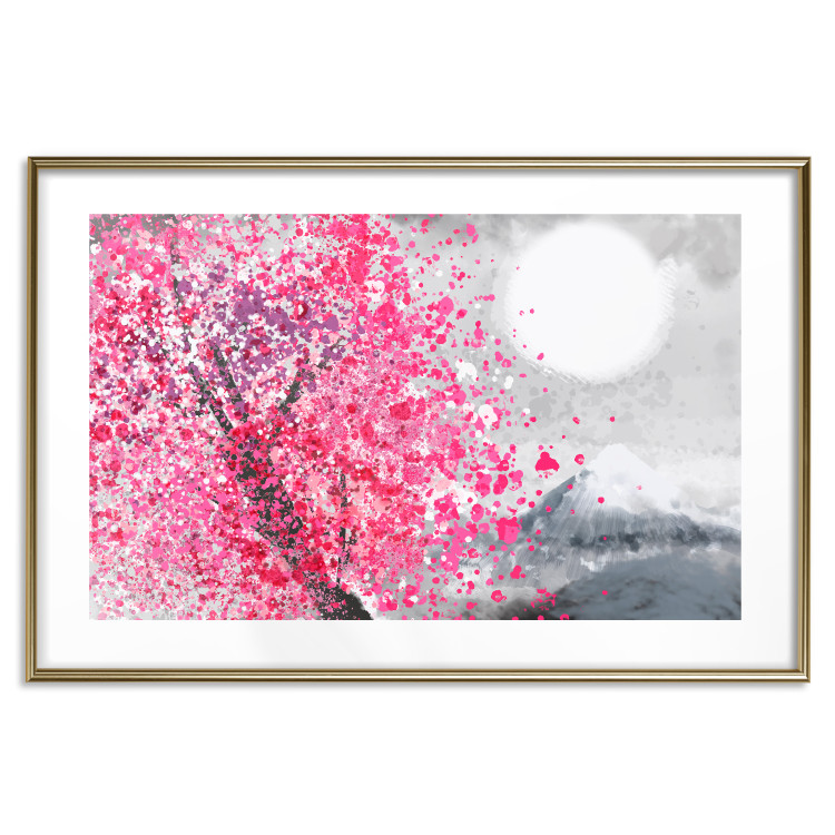 Poster Japanese Views - Landscape With Mount Fuji and a Pink Tree  145755 additionalImage 20