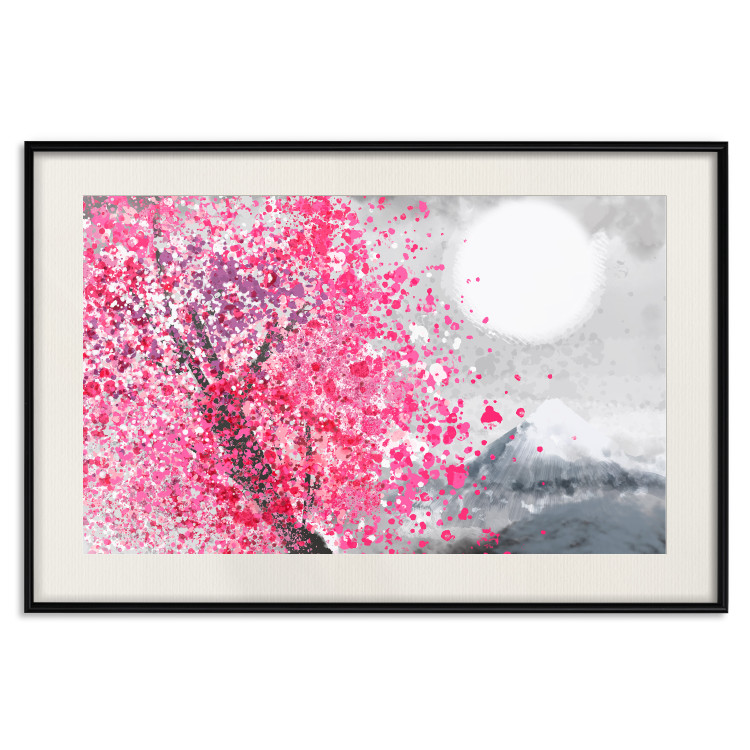 Poster Japanese Views - Landscape With Mount Fuji and a Pink Tree  145755 additionalImage 24