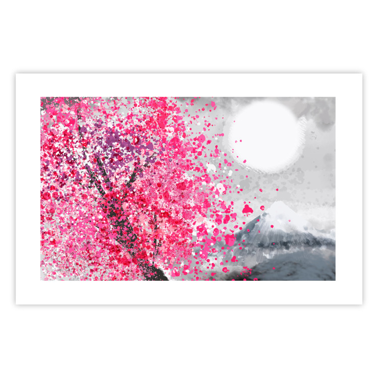 Poster Japanese Views - Landscape With Mount Fuji and a Pink Tree  145755 additionalImage 21
