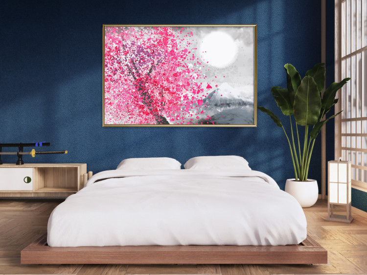 Poster Japanese Views - Landscape With Mount Fuji and a Pink Tree  145755 additionalImage 8