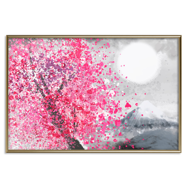 Poster Japanese Views - Landscape With Mount Fuji and a Pink Tree  145755 additionalImage 26