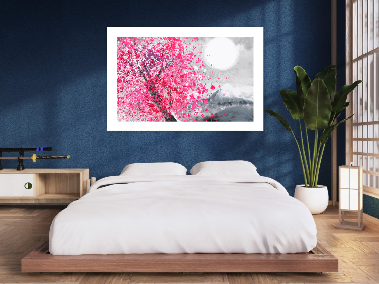 Poster Japanese Views - Landscape With Mount Fuji and a Pink Tree  145755 additionalImage 9