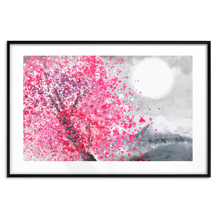 Poster Japanese Views - Landscape With Mount Fuji and a Pink Tree  145755 additionalImage 17