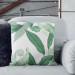 Decorative Microfiber Pillow Lightness of leaves - a subtle plant composition on a white background cushions 146855 additionalThumb 6