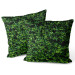 Decorative Velor Pillow Leafy curtain - a floral composition with rich detailing 147055 additionalThumb 3