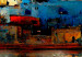 Canvas Art Print Gafsa, Tunisia - Abstract Colorful Town on the Seashore 147655 additionalThumb 4