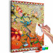 Paint by Number Kit Orange Nature - Colorful Stained Glass Window With Birds and Magnolia Bush 148455 additionalThumb 3