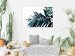Canvas Art Print Palm branch branch - dark blue-green palm leaves on a white background 149655 additionalThumb 3
