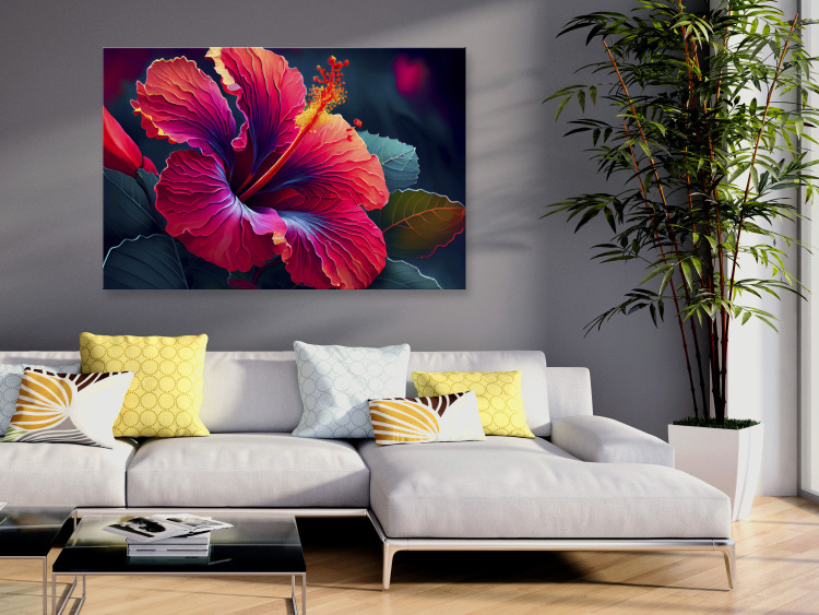 Canvas Art Print Exotic Flower - Colorful Floristic Motif in Close-up 149855 additionalImage 3