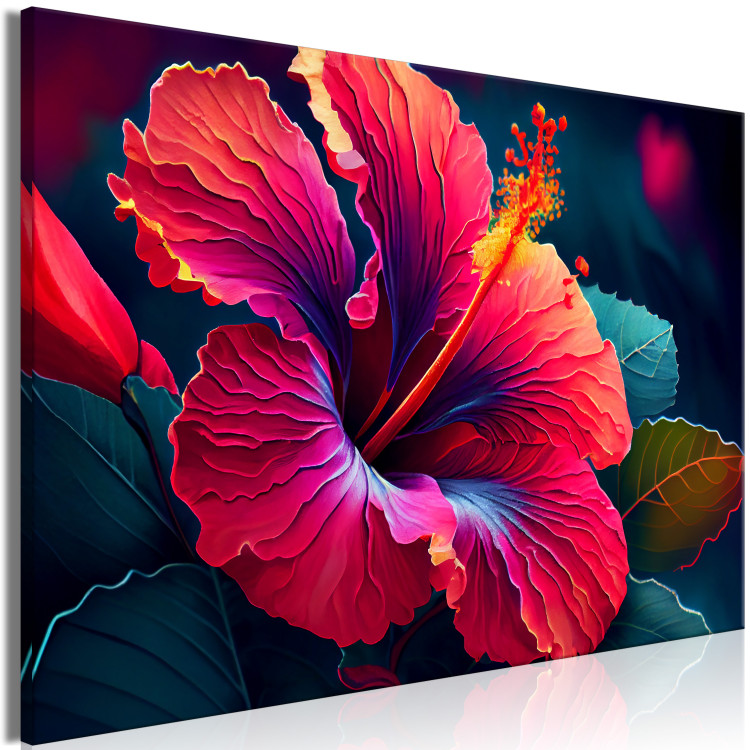 Canvas Art Print Exotic Flower - Colorful Floristic Motif in Close-up 149855 additionalImage 2