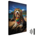 Canvas Print AI Bearded Collie Dog - Rasta Animal Chilling on Paradise Beach - Vertical 150255 additionalThumb 8