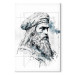 Canvas Print Leonardo Da Vinci - A Black and White Portrait of the Artist Generated by AI 151055 additionalThumb 7