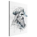 Canvas Print Leonardo Da Vinci - A Black and White Portrait of the Artist Generated by AI 151055 additionalThumb 2