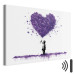 Canvas Lilac Hearts - Graffiti With a Child Holding Balloons in Banksy Style 151755 additionalThumb 8