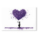 Canvas Lilac Hearts - Graffiti With a Child Holding Balloons in Banksy Style 151755 additionalThumb 7