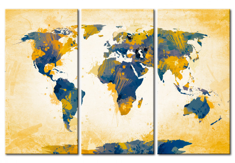 Canvas Four corners of the World - triptych 55455
