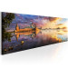 Canvas Sunrise over Temple (1-part) - Landscape of Colorful Lake 94955 additionalThumb 2