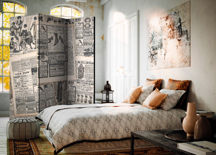 Room Divider Vintage Newspapers - French newspapers with writings in retro motif 95355 additionalImage 4