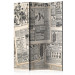 Room Divider Vintage Newspapers - French newspapers with writings in retro motif 95355