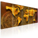 Canvas Far Journeys (5-piece) - World Map and Compass in Golden Aesthetic 105765 additionalThumb 2