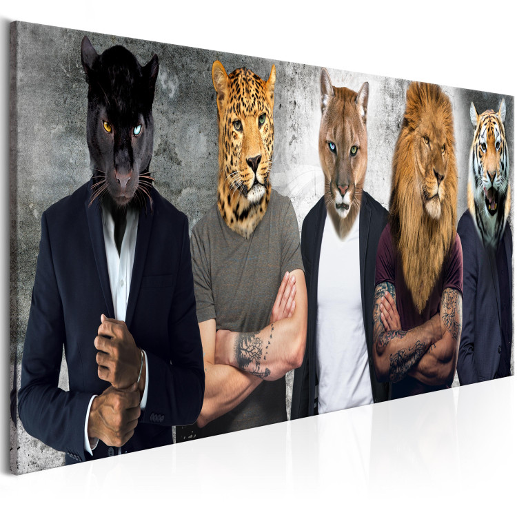 Canvas Different Faces (1-part) Narrow - Street Art of People as Animals 107565 additionalImage 2