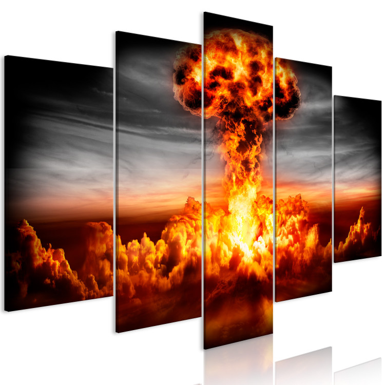 Canvas Explosion (5-part) Wide - Abstract Atomic Bomb Explosion 108165 additionalImage 2