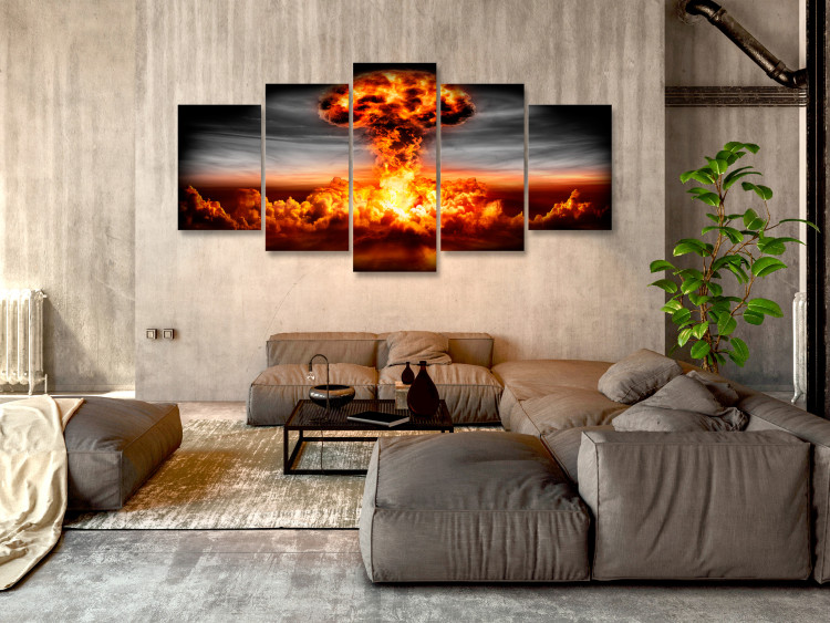 Canvas Explosion (5-part) Wide - Abstract Atomic Bomb Explosion 108165 additionalImage 3