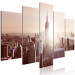 Canvas Sun over Manhattan (5 Parts) Wide Brown 108265 additionalThumb 2