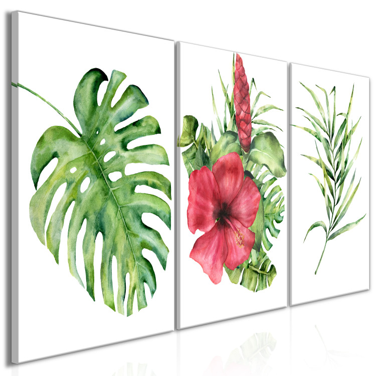 Canvas Red Hibiscus (3 Parts) 108565 additionalImage 2