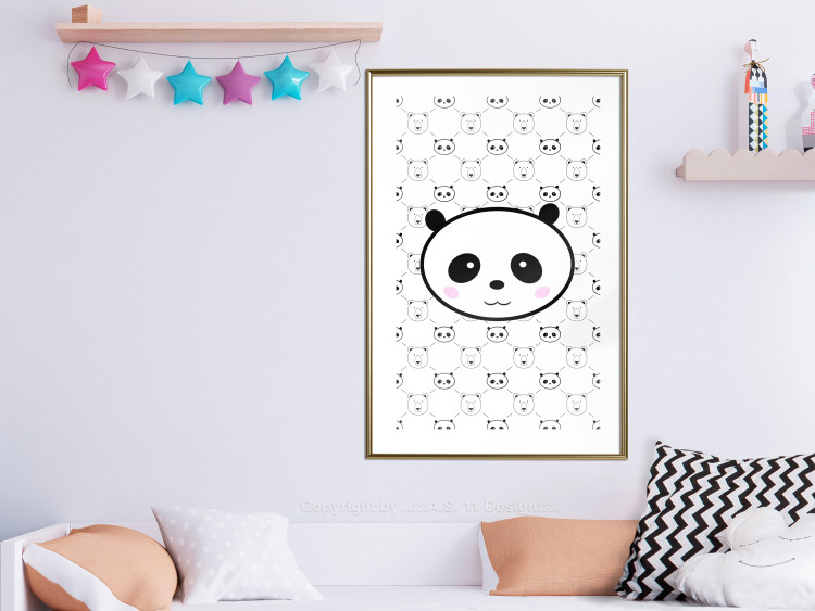 Poster Pandas and Bears - fun black and white animal composition 114565 additionalImage 13