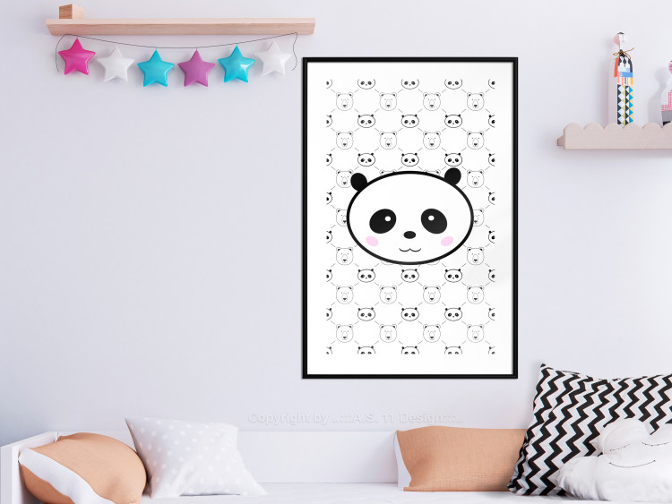 Poster Pandas and Bears - fun black and white animal composition 114565 additionalImage 4
