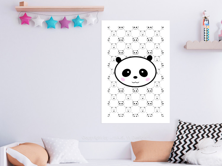 Poster Pandas and Bears - fun black and white animal composition 114565 additionalImage 2