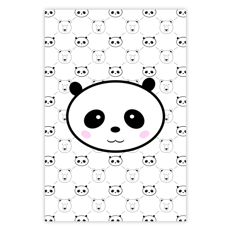 Poster Pandas and Bears - fun black and white animal composition 114565