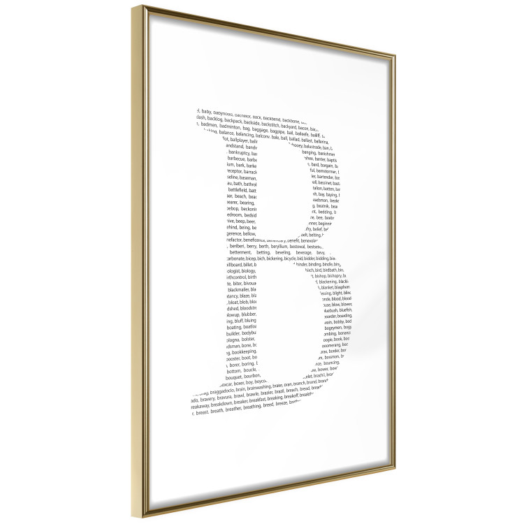 Wall Poster Letter B - black English texts forming the second letter of the alphabet 114865 additionalImage 8