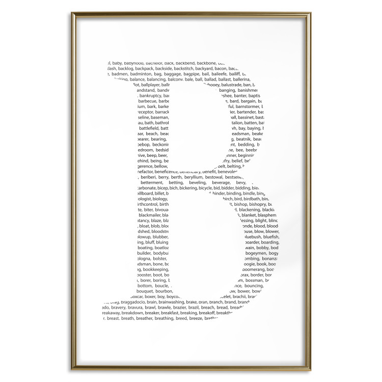 Wall Poster Letter B - black English texts forming the second letter of the alphabet 114865 additionalImage 20