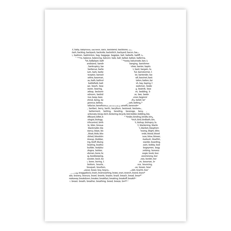 Wall Poster Letter B - black English texts forming the second letter of the alphabet 114865 additionalImage 25