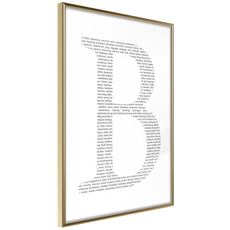 Wall Poster Letter B - black English texts forming the second letter of the alphabet 114865 additionalImage 14