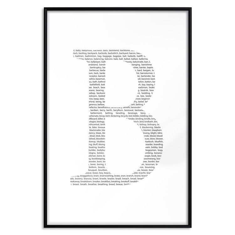 Wall Poster Letter B - black English texts forming the second letter of the alphabet 114865 additionalImage 15
