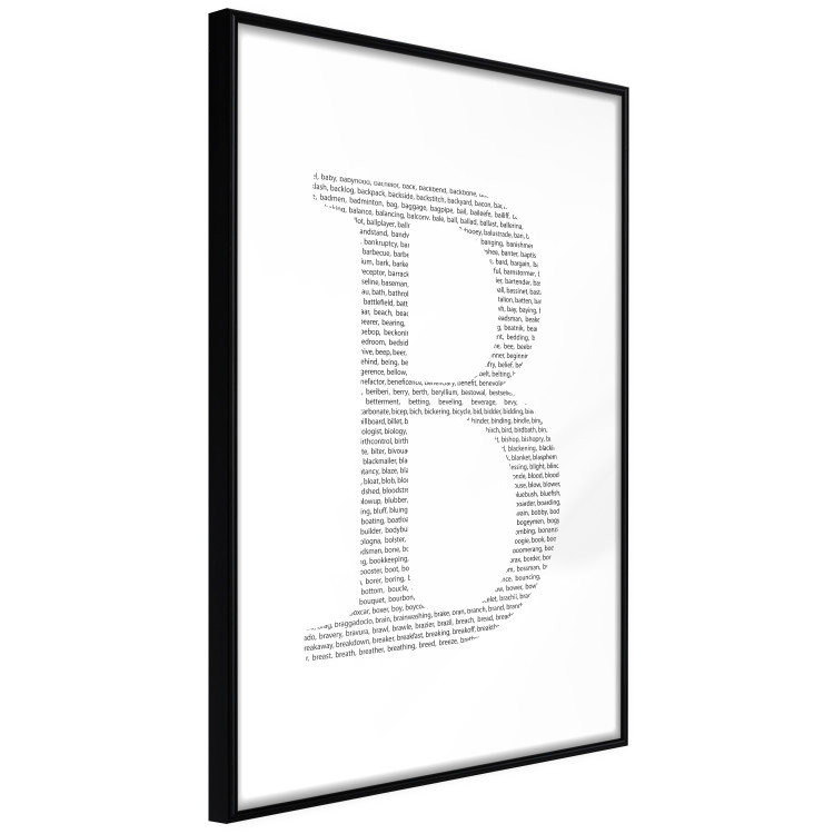 Wall Poster Letter B - black English texts forming the second letter of the alphabet 114865 additionalImage 11