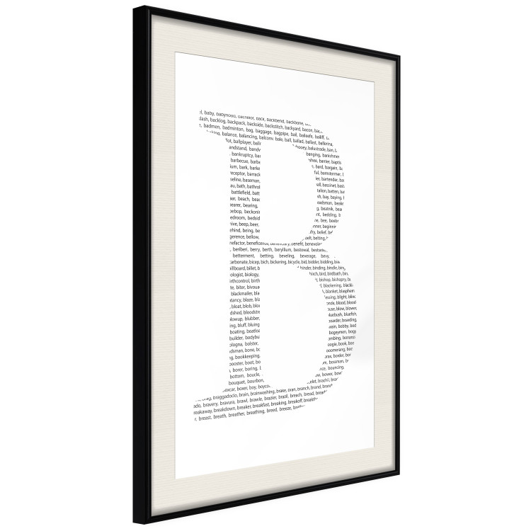 Wall Poster Letter B - black English texts forming the second letter of the alphabet 114865 additionalImage 3