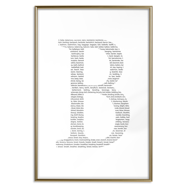 Wall Poster Letter B - black English texts forming the second letter of the alphabet 114865 additionalImage 14