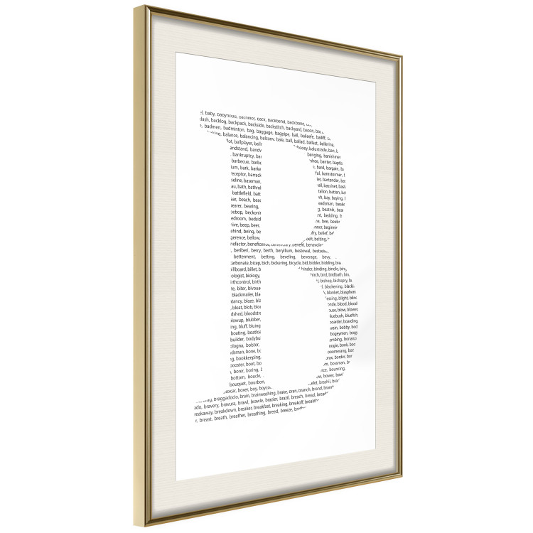 Wall Poster Letter B - black English texts forming the second letter of the alphabet 114865 additionalImage 2