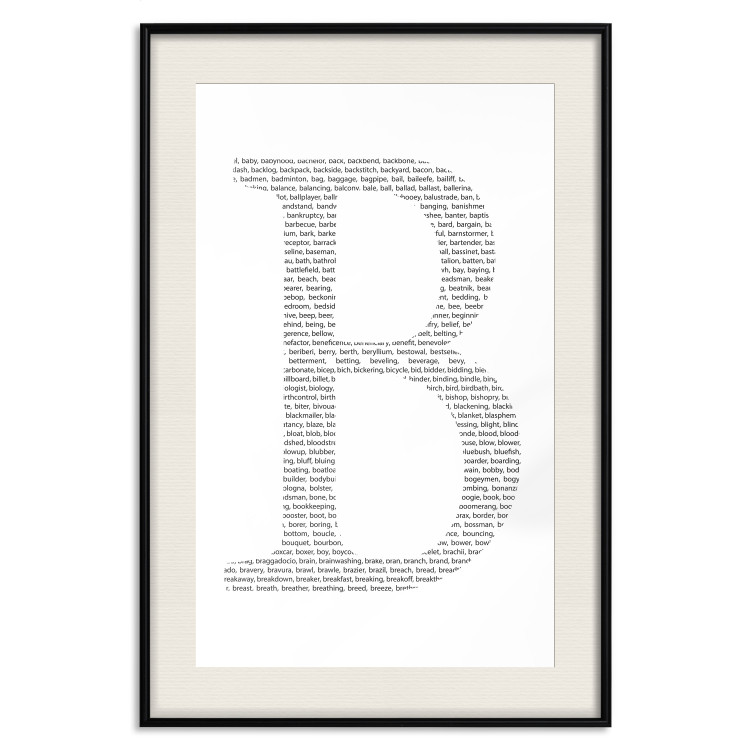 Wall Poster Letter B - black English texts forming the second letter of the alphabet 114865 additionalImage 18