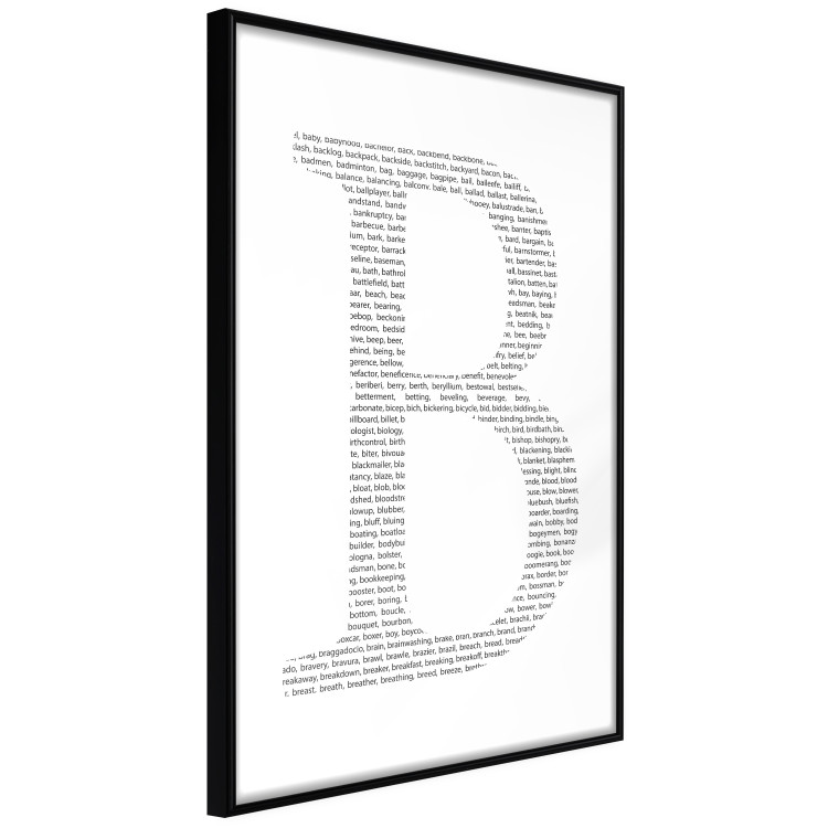 Wall Poster Letter B - black English texts forming the second letter of the alphabet 114865 additionalImage 12
