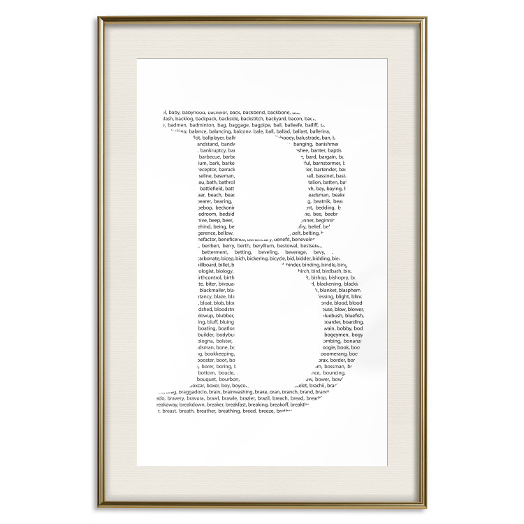 Wall Poster Letter B - black English texts forming the second letter of the alphabet 114865 additionalImage 19