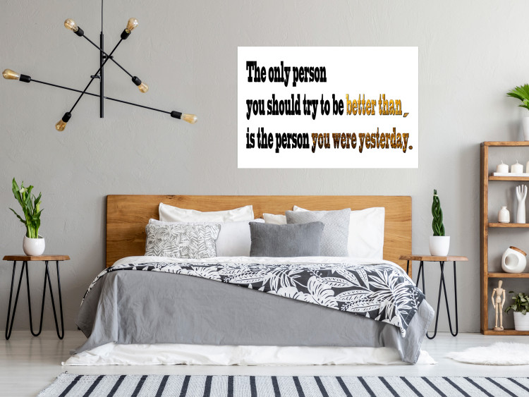 Poster Motivational quote - simple black text with brown highlights 114965 additionalImage 23