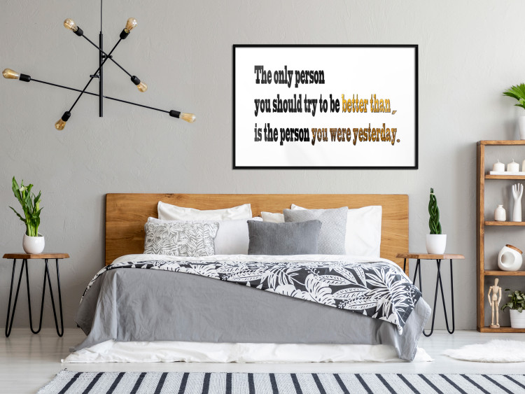 Poster Motivational quote - simple black text with brown highlights 114965 additionalImage 6