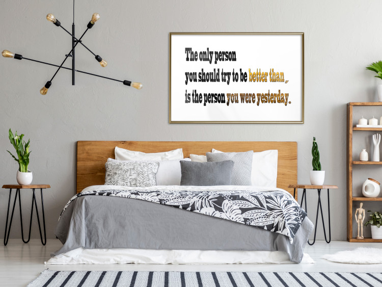 Poster Motivational quote - simple black text with brown highlights 114965 additionalImage 15