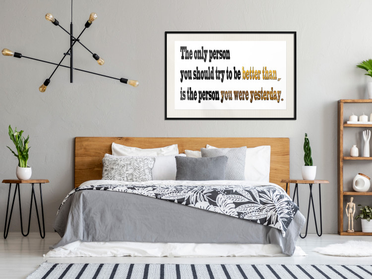 Poster Motivational quote - simple black text with brown highlights 114965 additionalImage 22