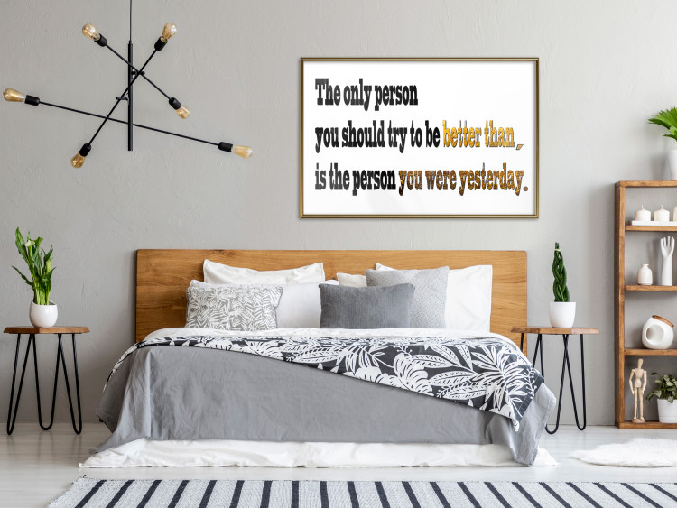 Poster Motivational quote - simple black text with brown highlights 114965 additionalImage 7